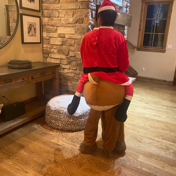 🎅Forum Novelties Men's Santa Ride-A-Reindeer Adult Costume🦌 - Picture 5 of 7